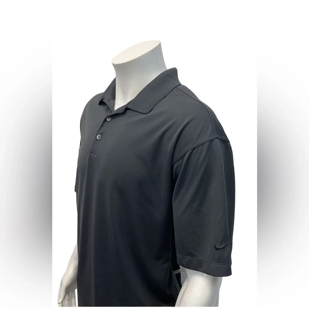 Nike Golf Dri-Fit Dark Gray Subdued Logo Short Sleeve Polo Shirt Size XL X-Large